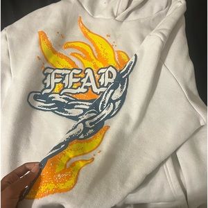 Warm PacSun Original Fearless w/ Flames Hoodie/Pull Over size SMALL NWT